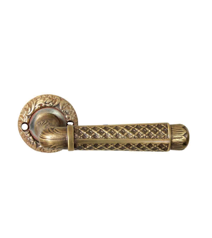 Florentina Bronze Wentworth style Door Handle on Plate Carlisle Brass  (Pair) - Corduff Door Handles - Door Handles, Locks and Hinges